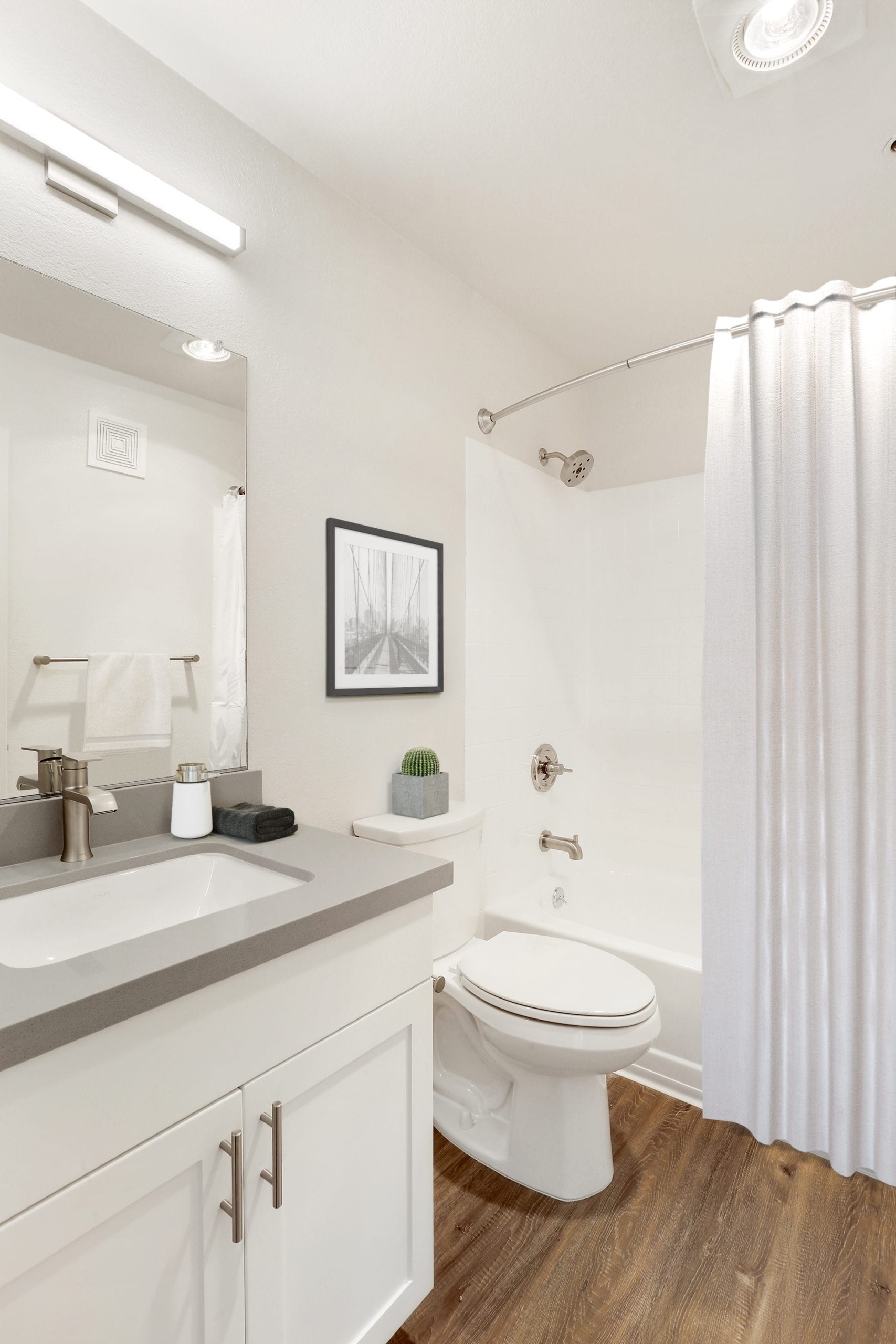 modern luxury san francisco bathroom with white finishes